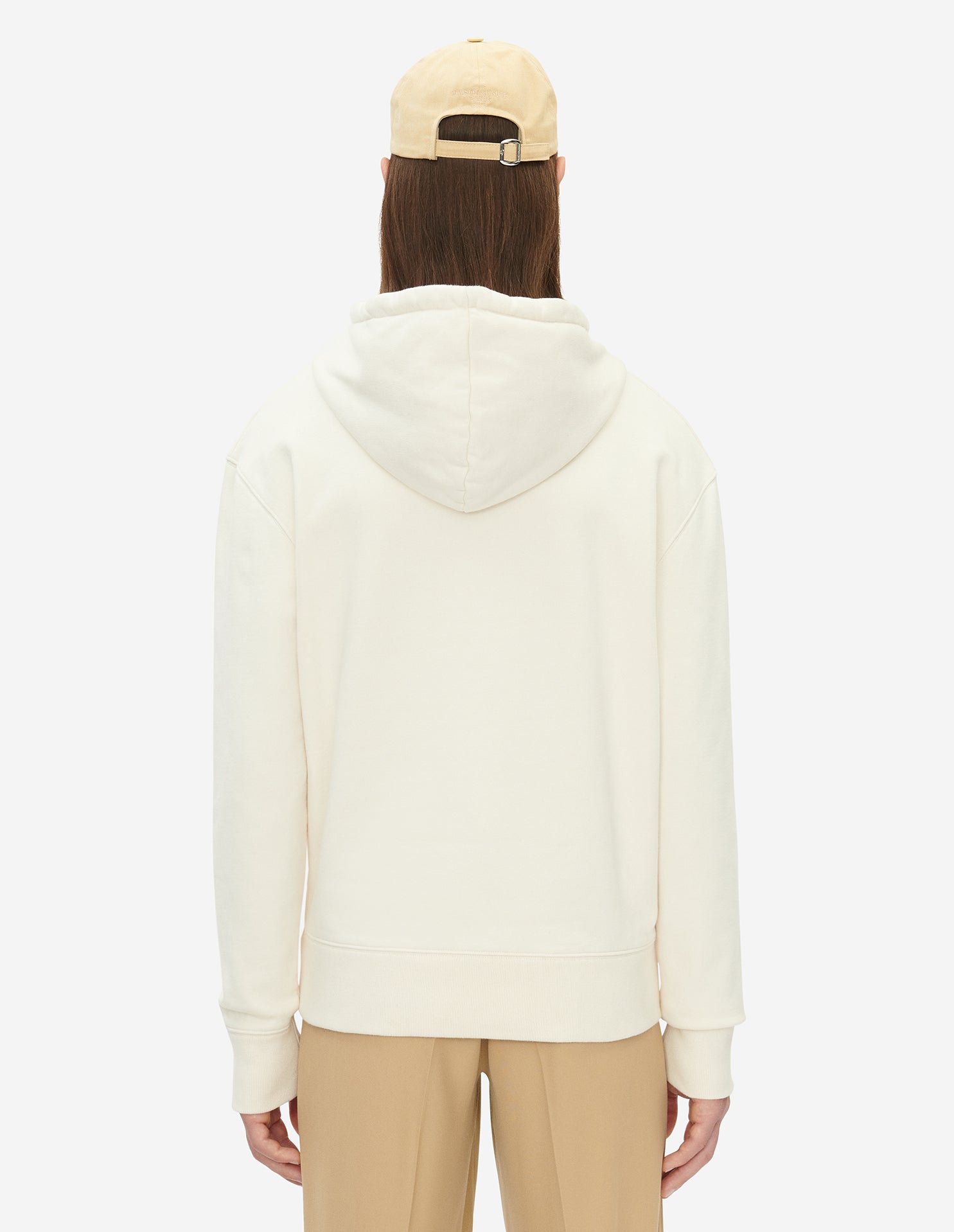 Sweat à capuche avec impression - Ecru