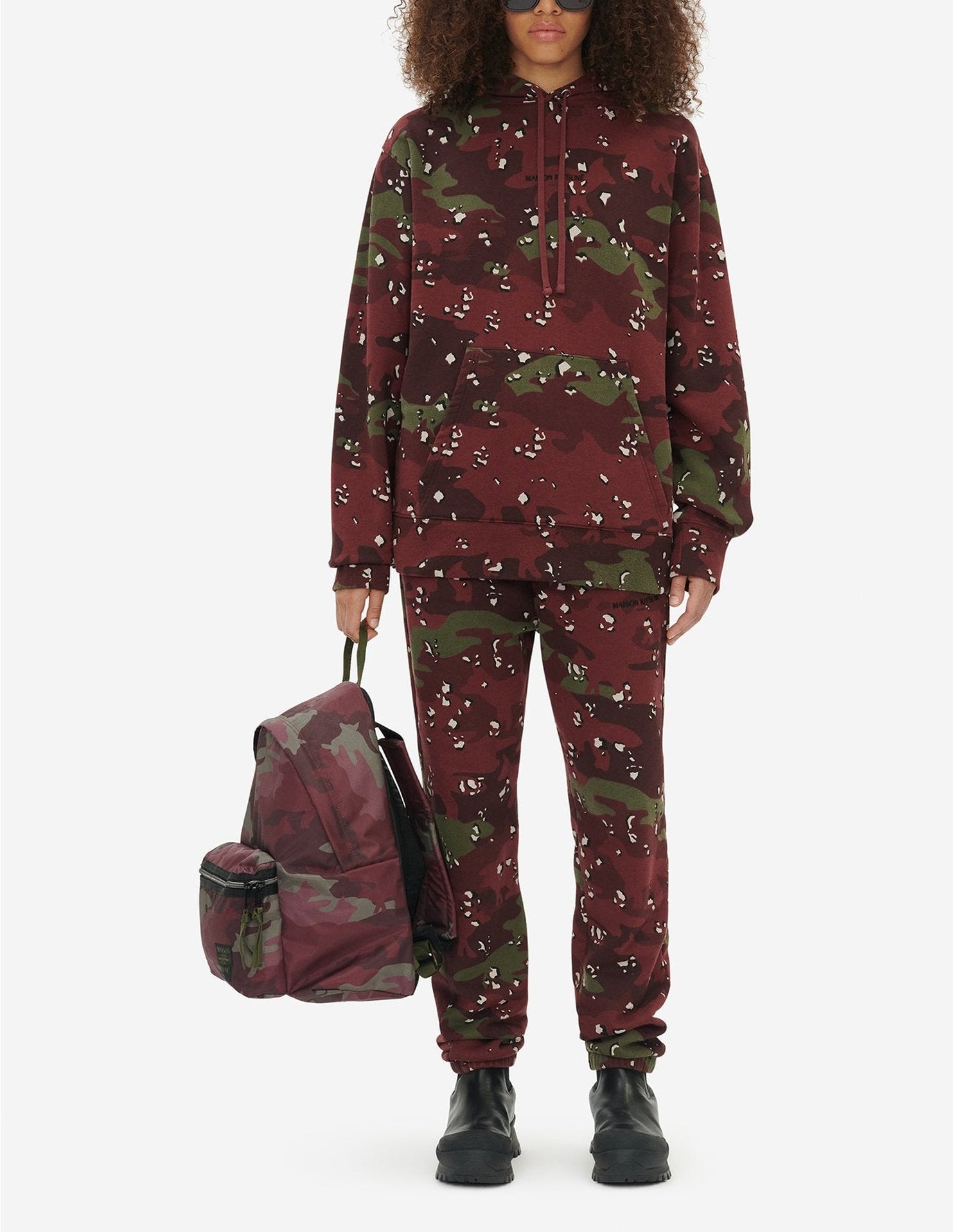 Sweat à capuche imprimé avec cordon de serrage - Wine Lees Design