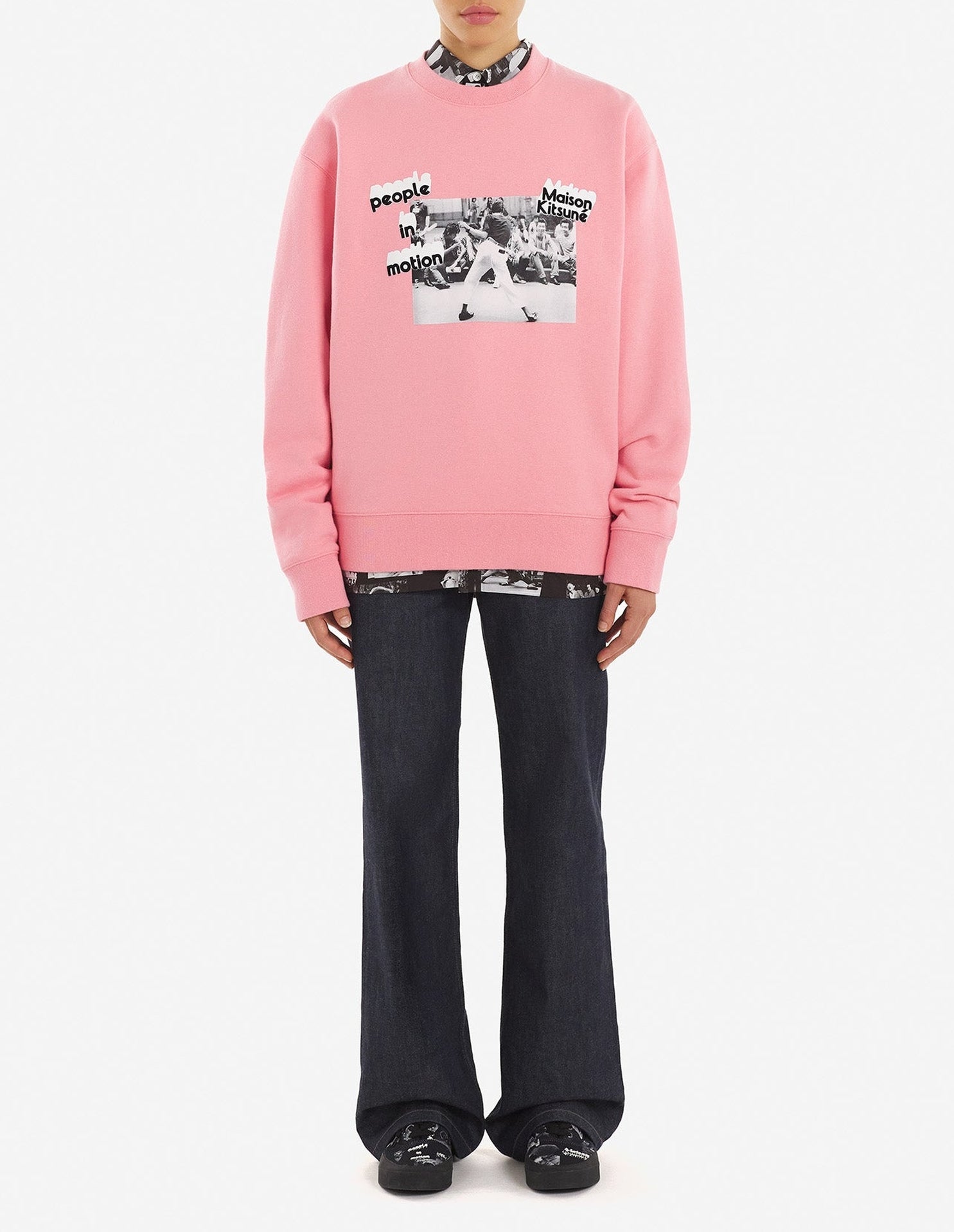 Sweatshirt Maison Kitsuné x Olympia Le-Tan - Bubble Gum Pink