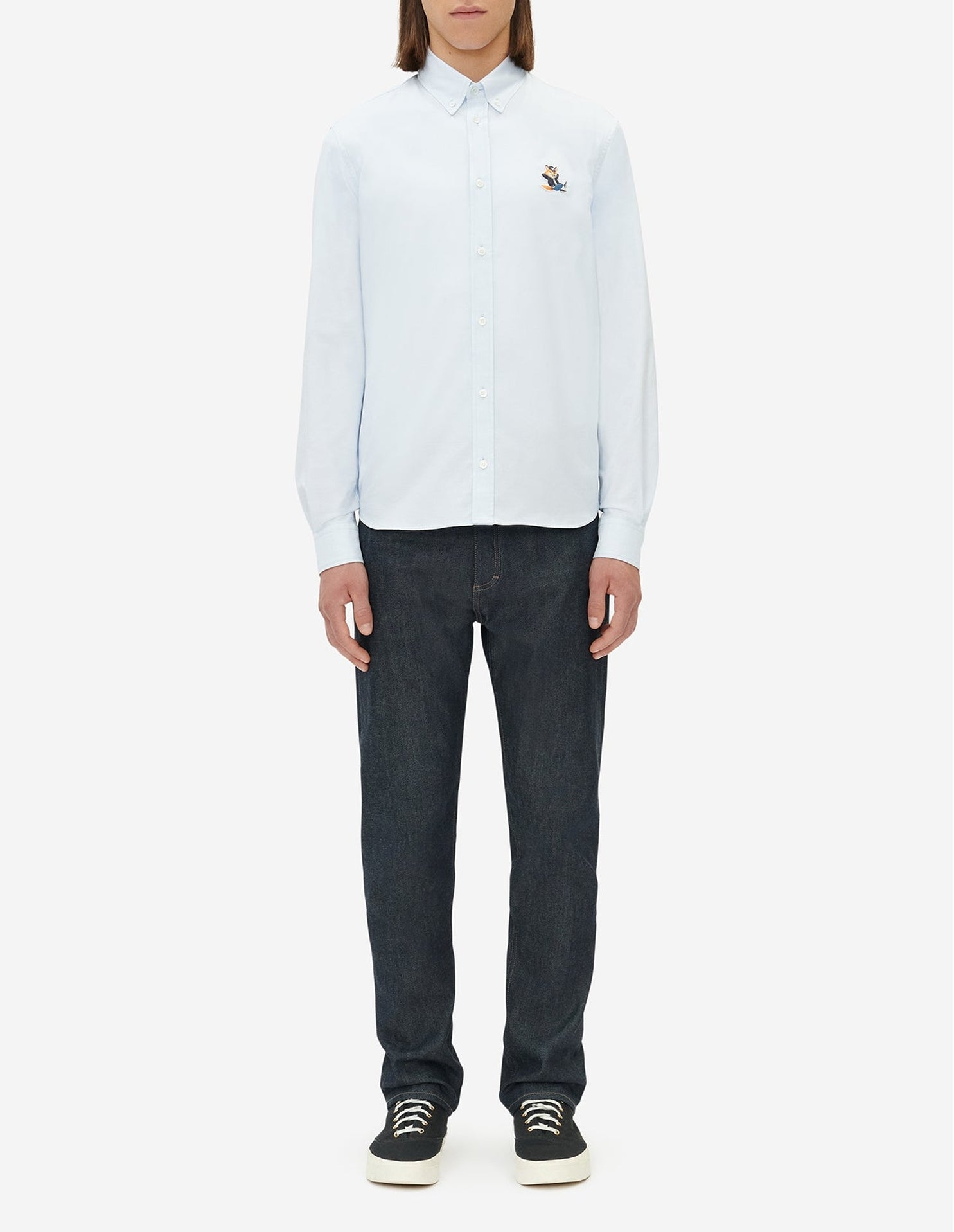 Chemise boutonnée avec écusson - Light Blue