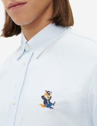 Chemise boutonnée avec écusson - Light Blue