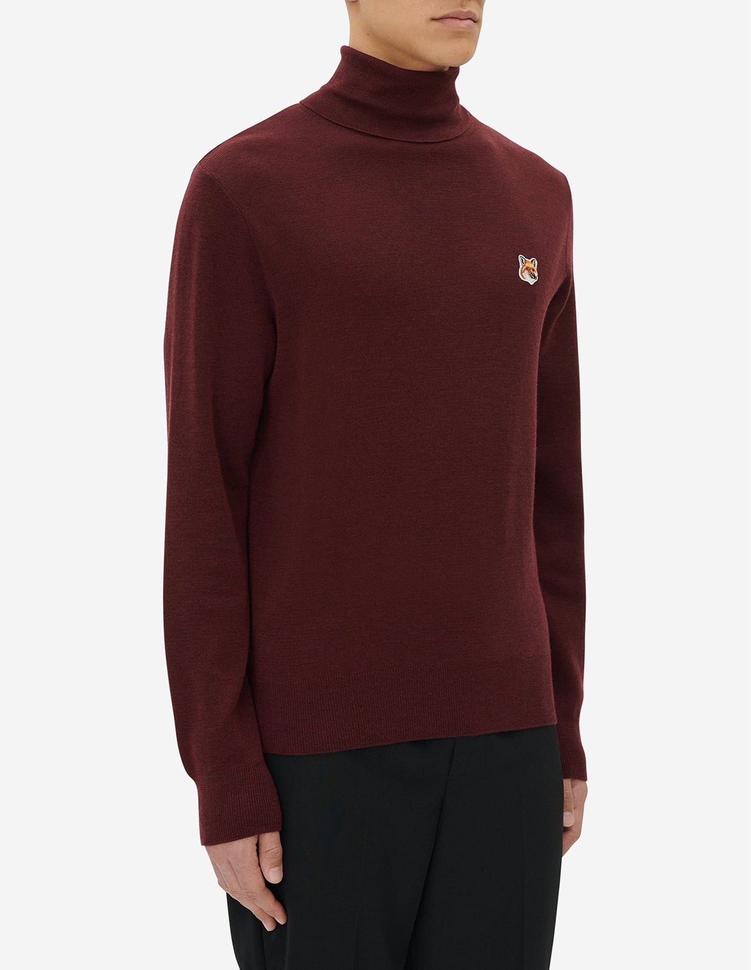 Pull à col roulé avec écusson en laine - Wine Lees