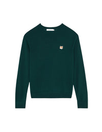 Pull à manches longues avec écusson en laine - Deep Green