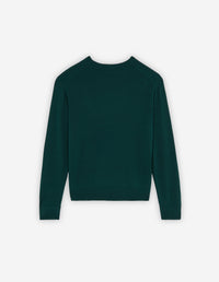 Pull à manches longues avec écusson en laine - Deep Green