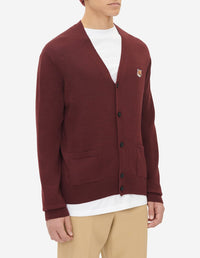 Cardigan à col V en laine - Wine Lees