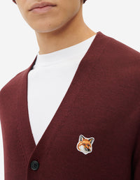 Cardigan à col V en laine - Wine Lees