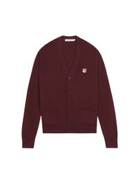 Cardigan à col V en laine - Wine Lees