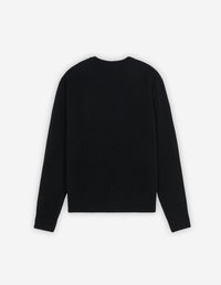Pull décontracté avec écusson en laine - Black