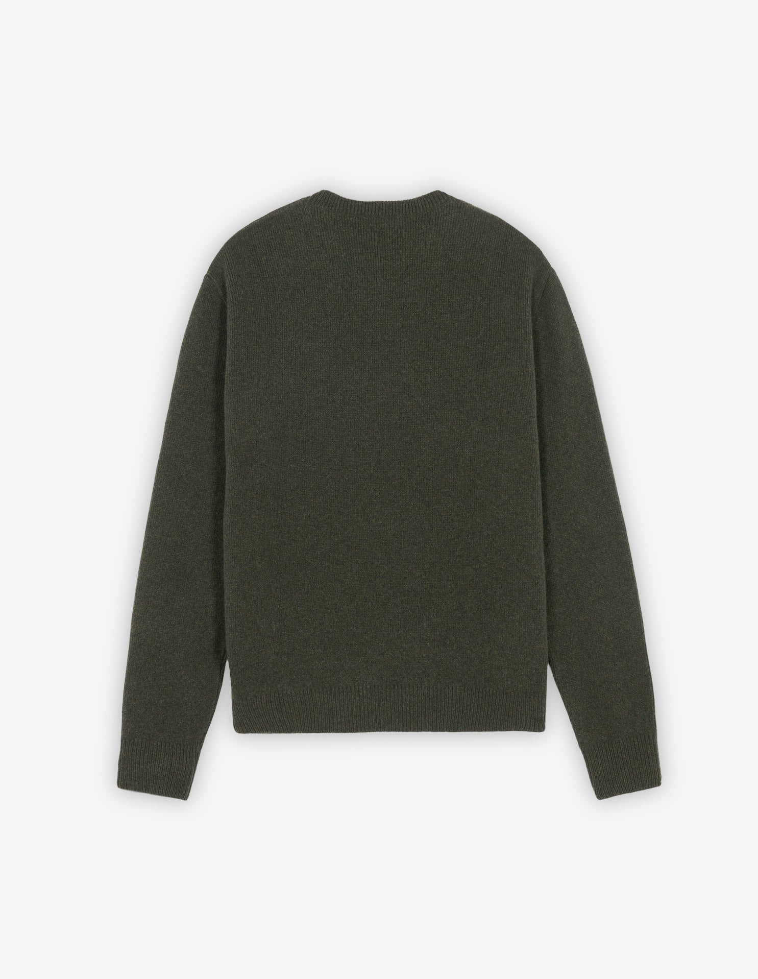 Pull décontracté avec écusson en laine - Khaki Grey