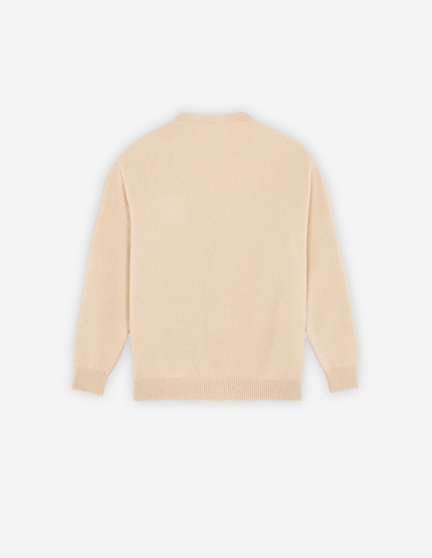 Cardigan à col V en laine - Beige