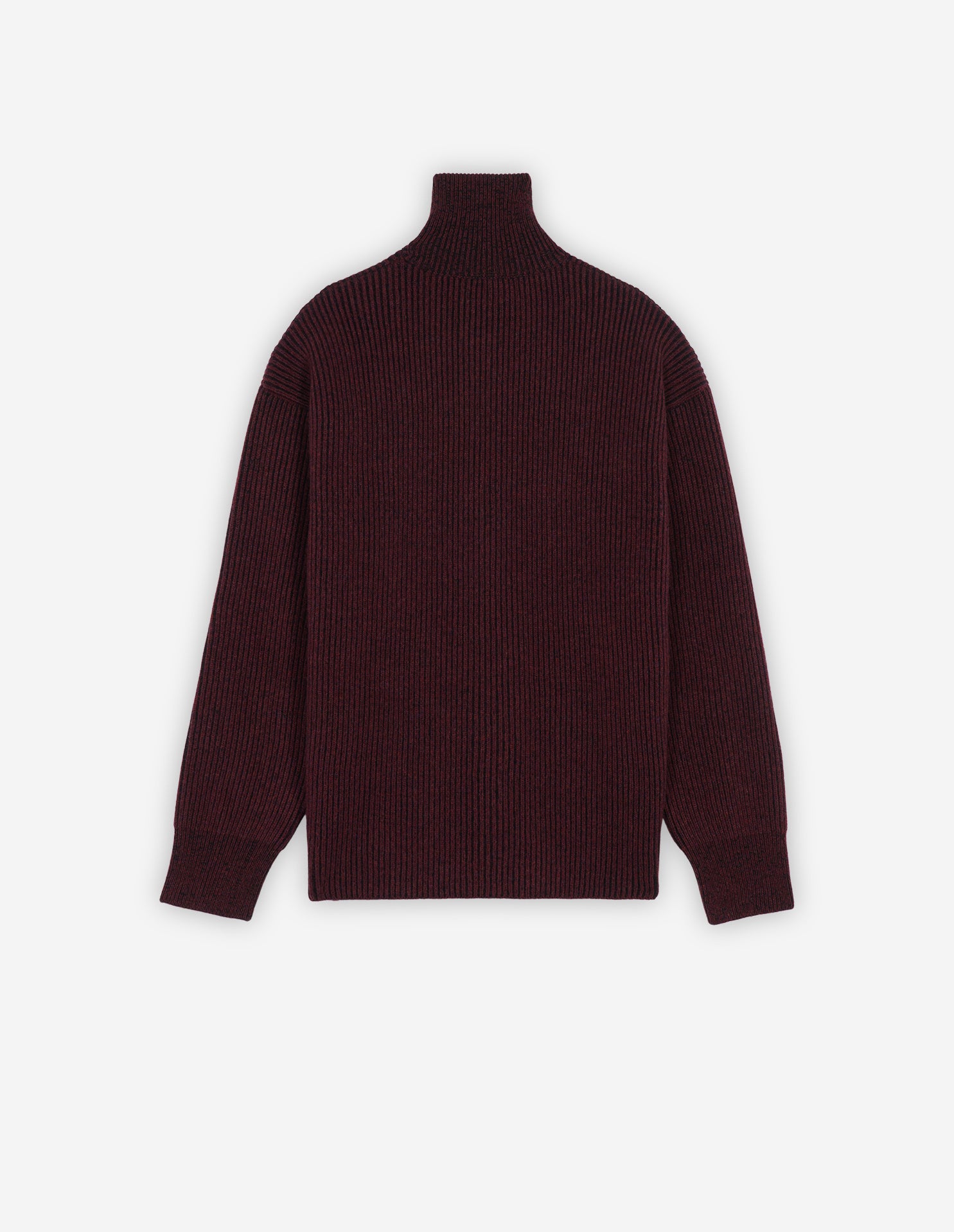 Cardigan tressé en laine - Wine Lees Melange