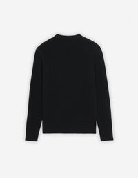 Pull jacquard décontracté en laine - Black