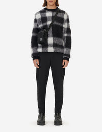 Pull à manches longues en laine - Black White Check