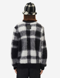 Pull à manches longues en laine - Black White Check