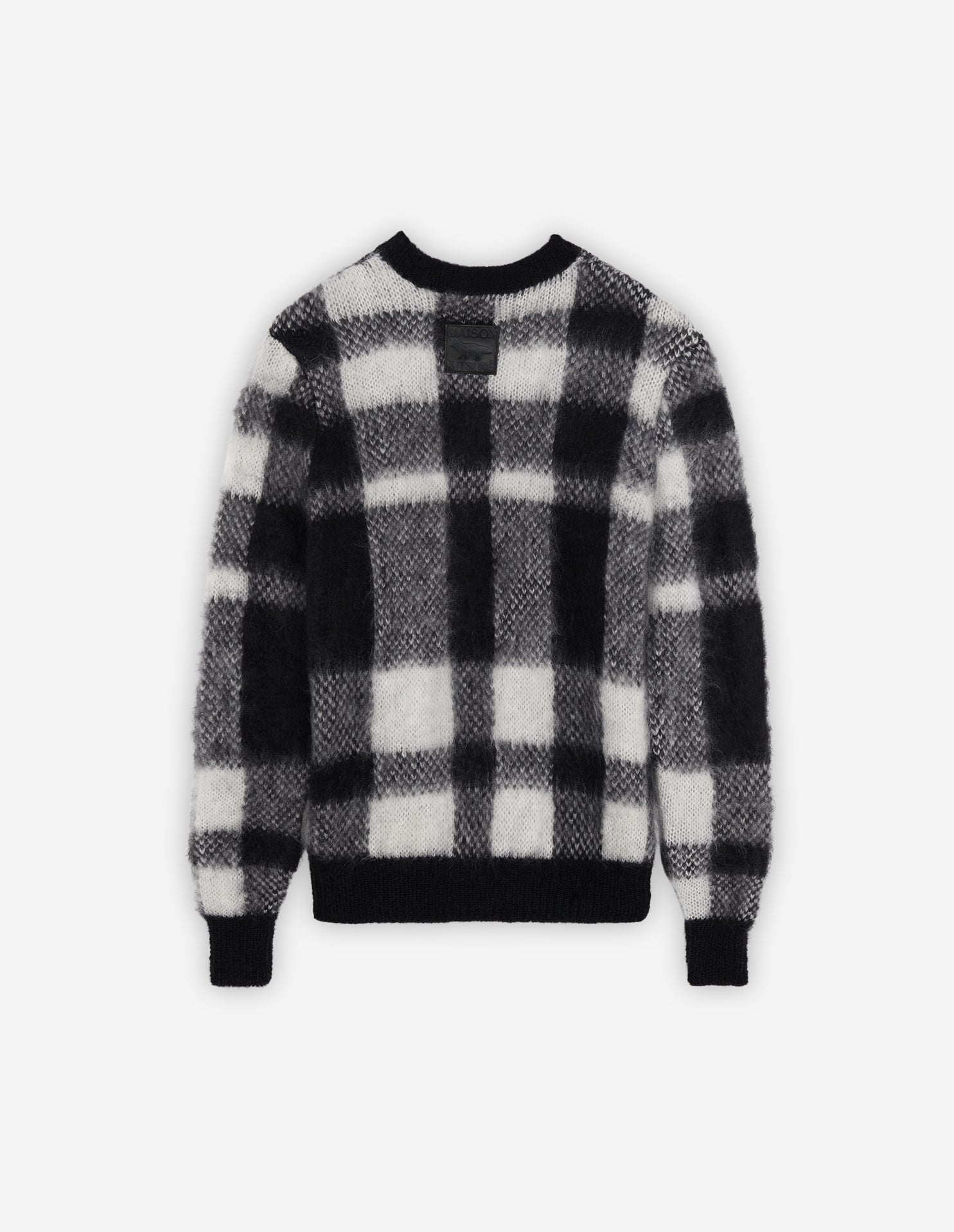 Pull à manches longues en laine - Black White Check