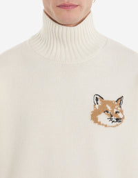 Pull à col montant en laine - Ecru
