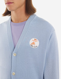 Cardigan Maison Kitsuné x Olympia Le-Tan en laine - Light Blue