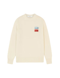 Pull Maison Kitsuné x Mont Fuji en laine - Ecru
