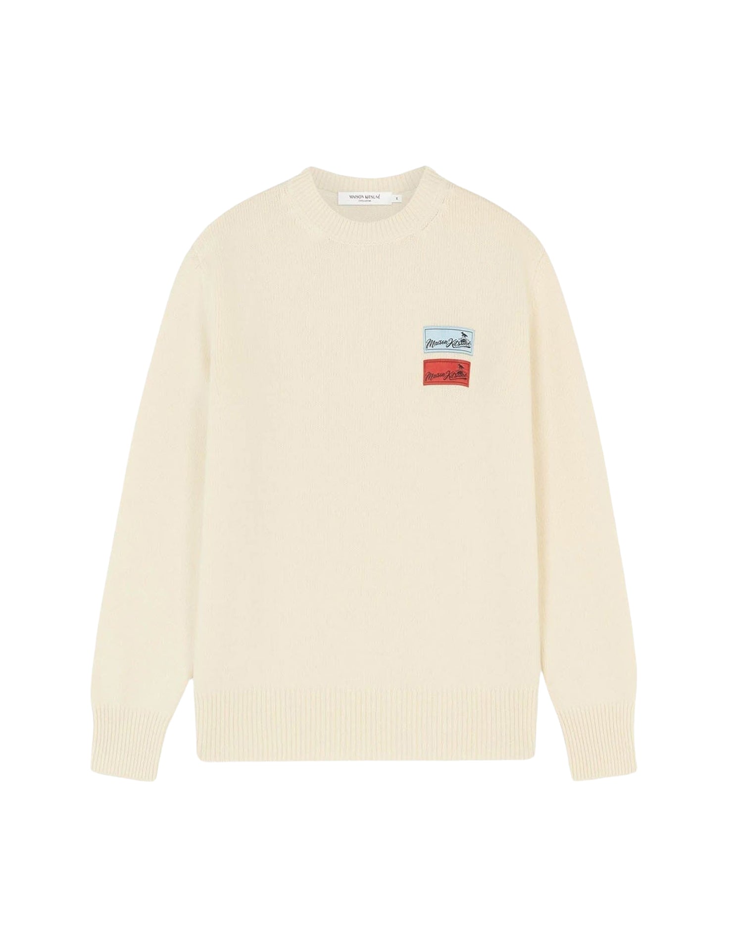 Pull Maison Kitsuné x Mont Fuji en laine - Ecru