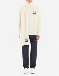 Pull Maison Kitsuné x Mont Fuji en laine - Ecru