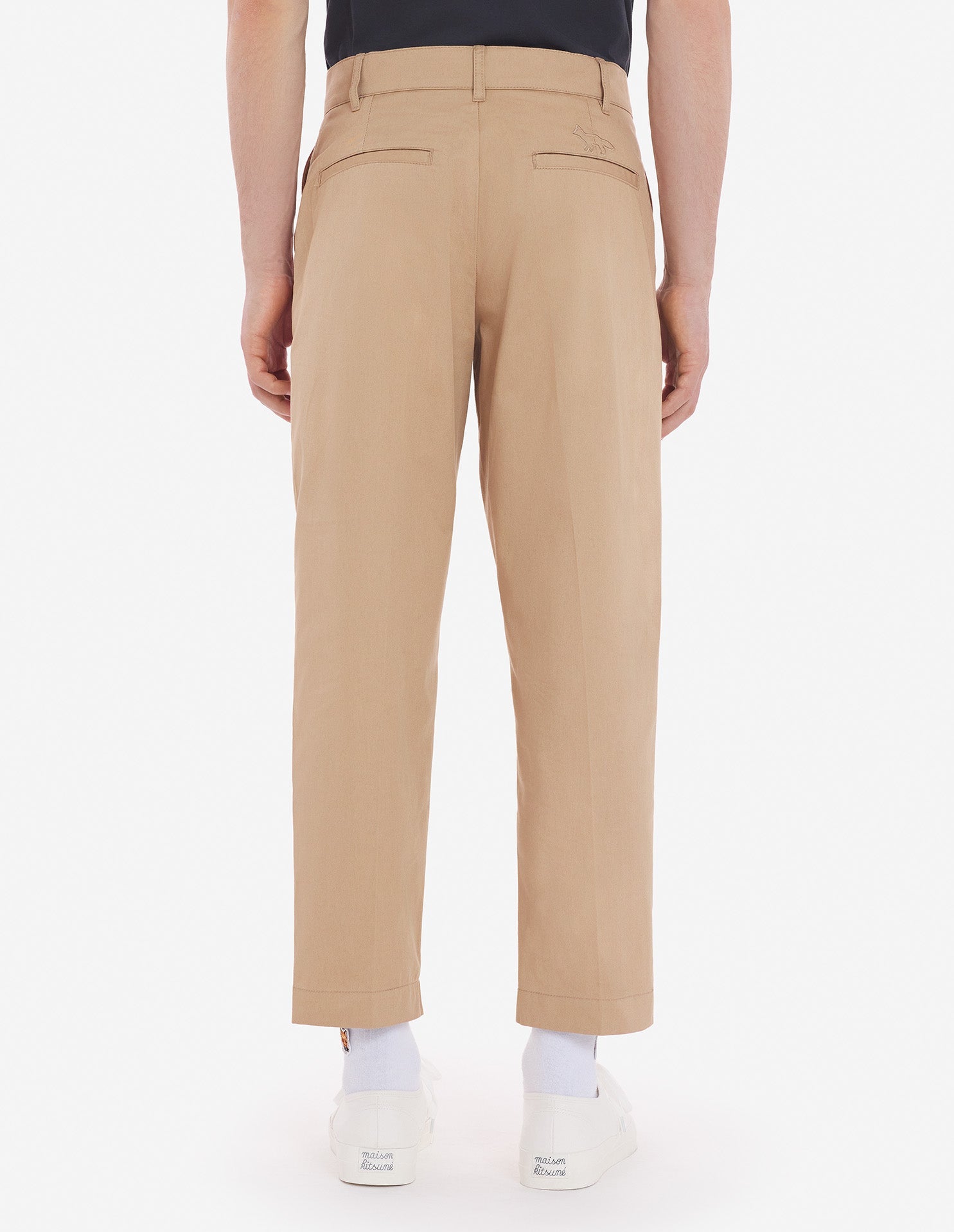 Pantalon droit chino à poches - Beige