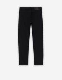 Pantalon slim taille haute en denim - Black