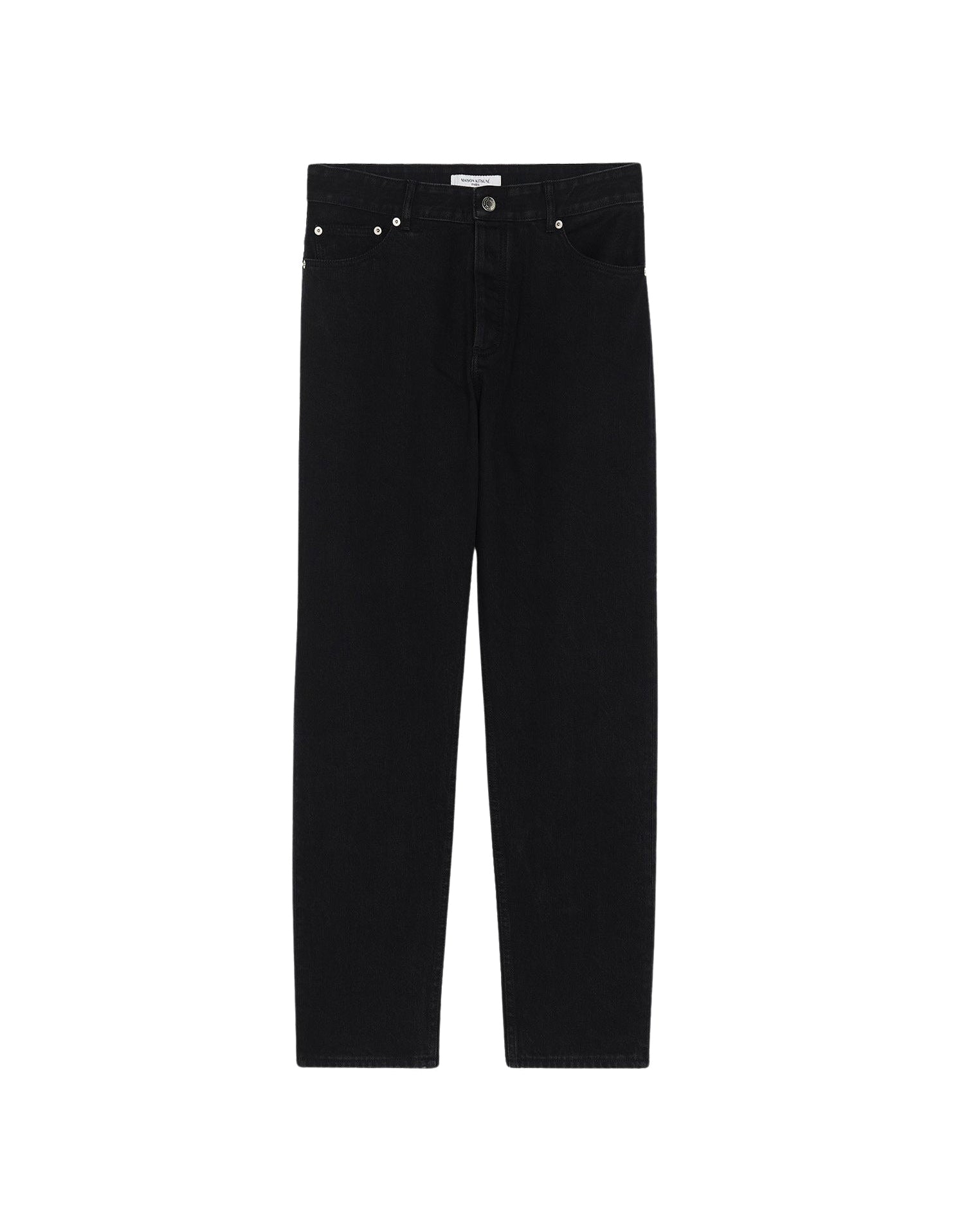 Tapered denim trousers - Black