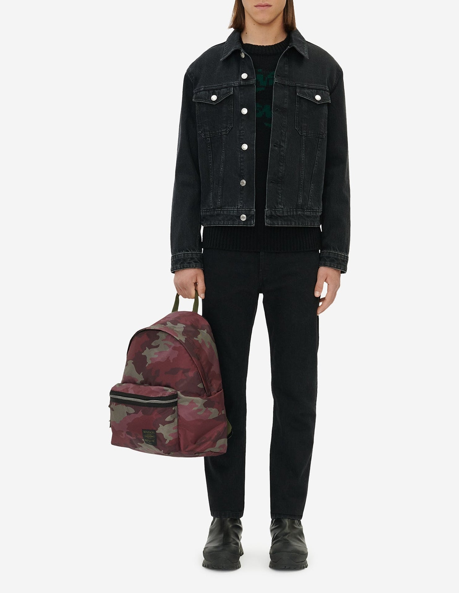 Veste courte en denim - Black