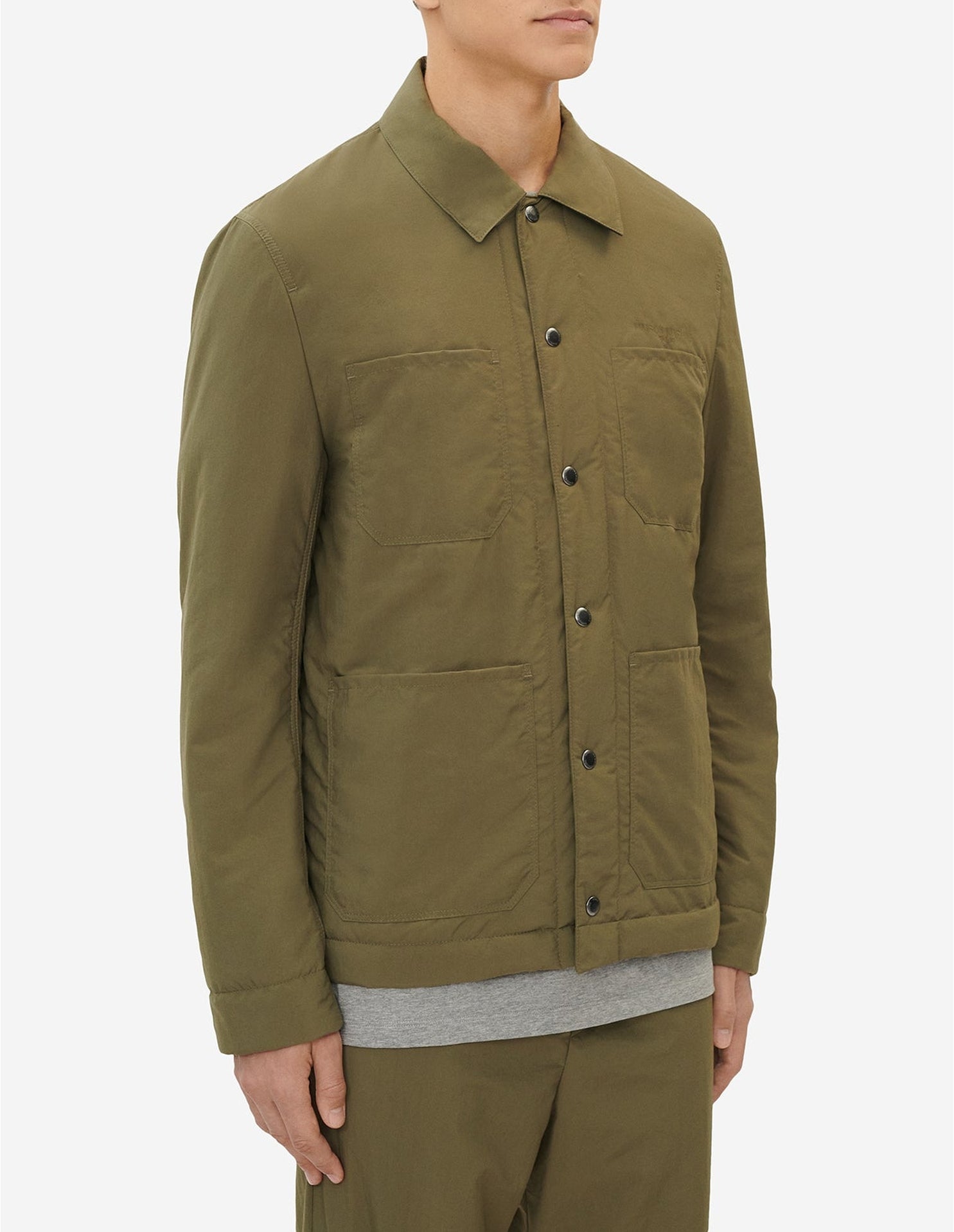 Veste droite boutonnée - Khaki Grey
