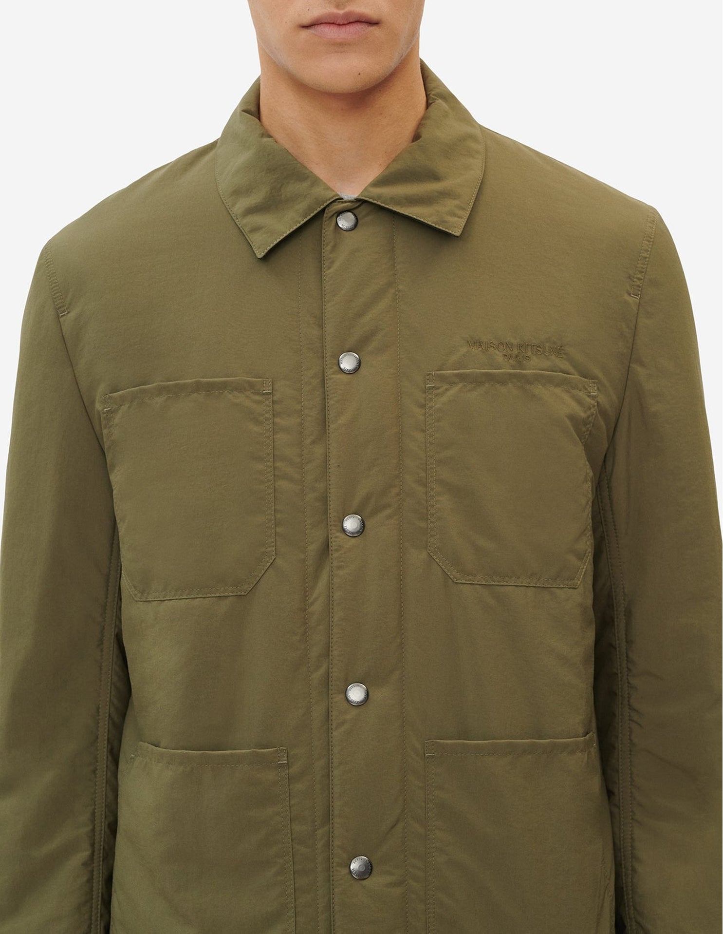 Veste droite boutonnée - Khaki Grey