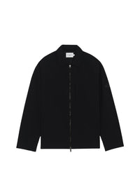 Surchemise zippée décontractée à manches longues - Black