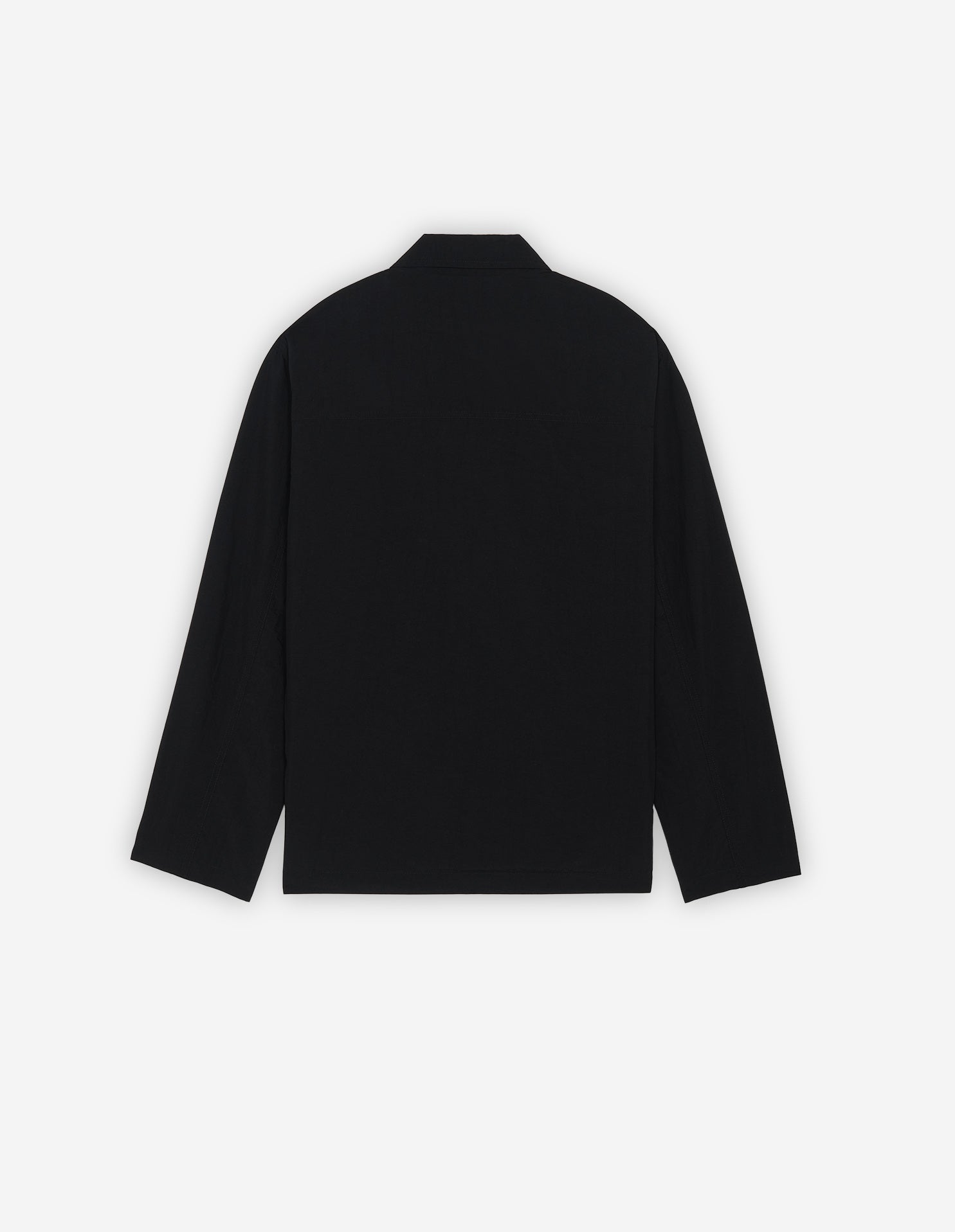 Surchemise zippée décontractée à manches longues - Black