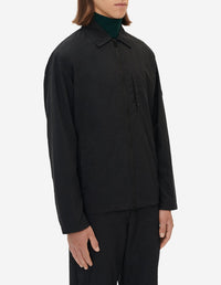Surchemise zippée décontractée à manches longues - Black