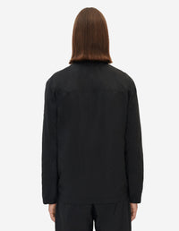 Surchemise zippée décontractée à manches longues - Black