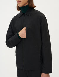 Surchemise zippée décontractée à manches longues - Black