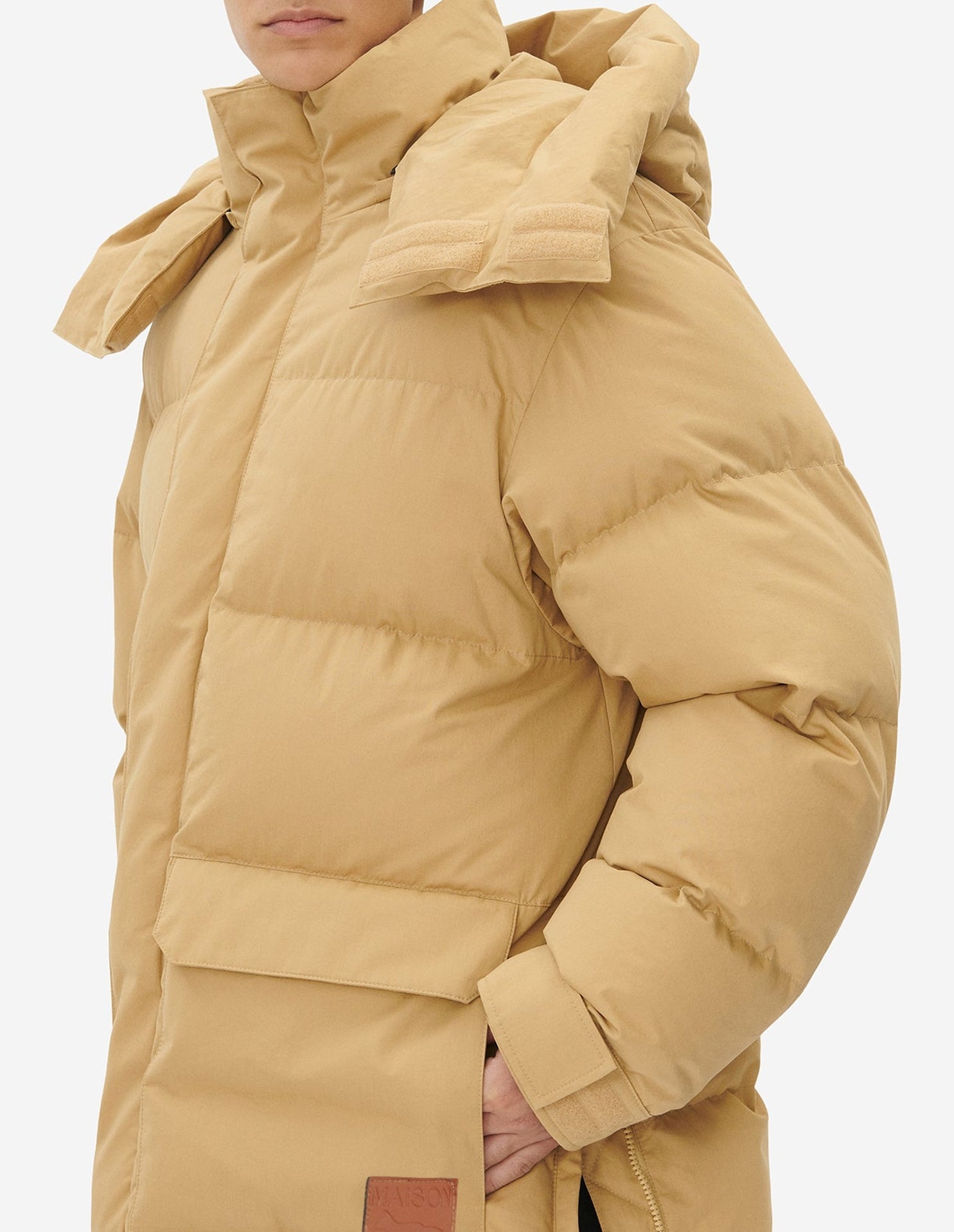 Jacket with tone-on-tone badge - Beige