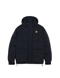 Hooded jacket with badge - Dark Navy