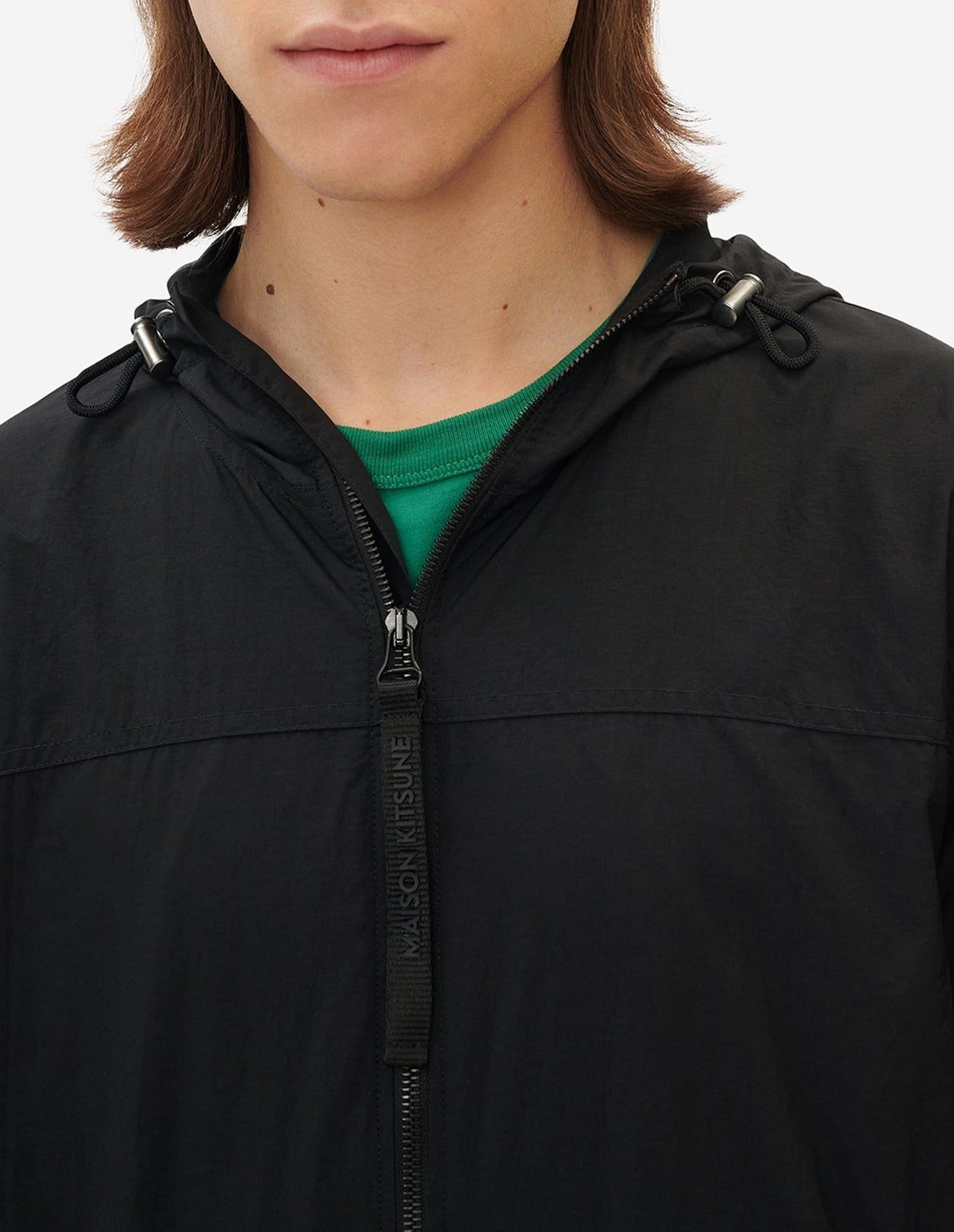 Veste coupe-vent à capuche - Black