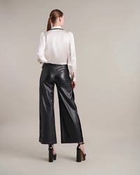 Chemise Jo en soie - Black & White