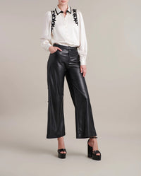 Chemise Jo en soie - Black & White