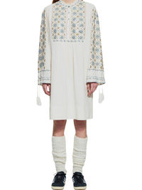 Robe courte brodée de sequins Joana - Cream