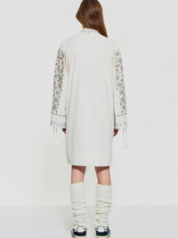 Robe courte brodée de sequins Joana - Cream