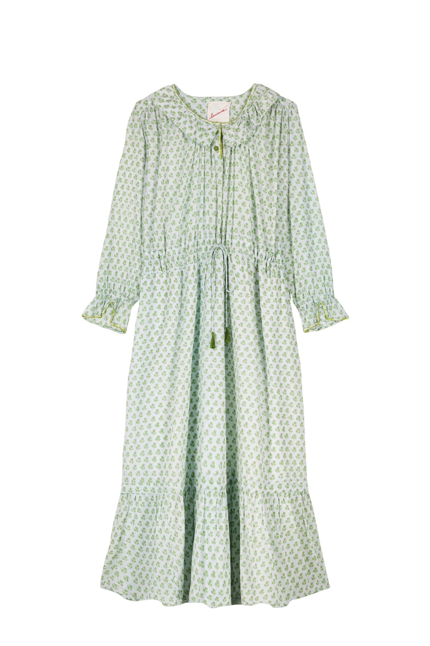 Robe Jones fleurie coupe mi-longue - Blue