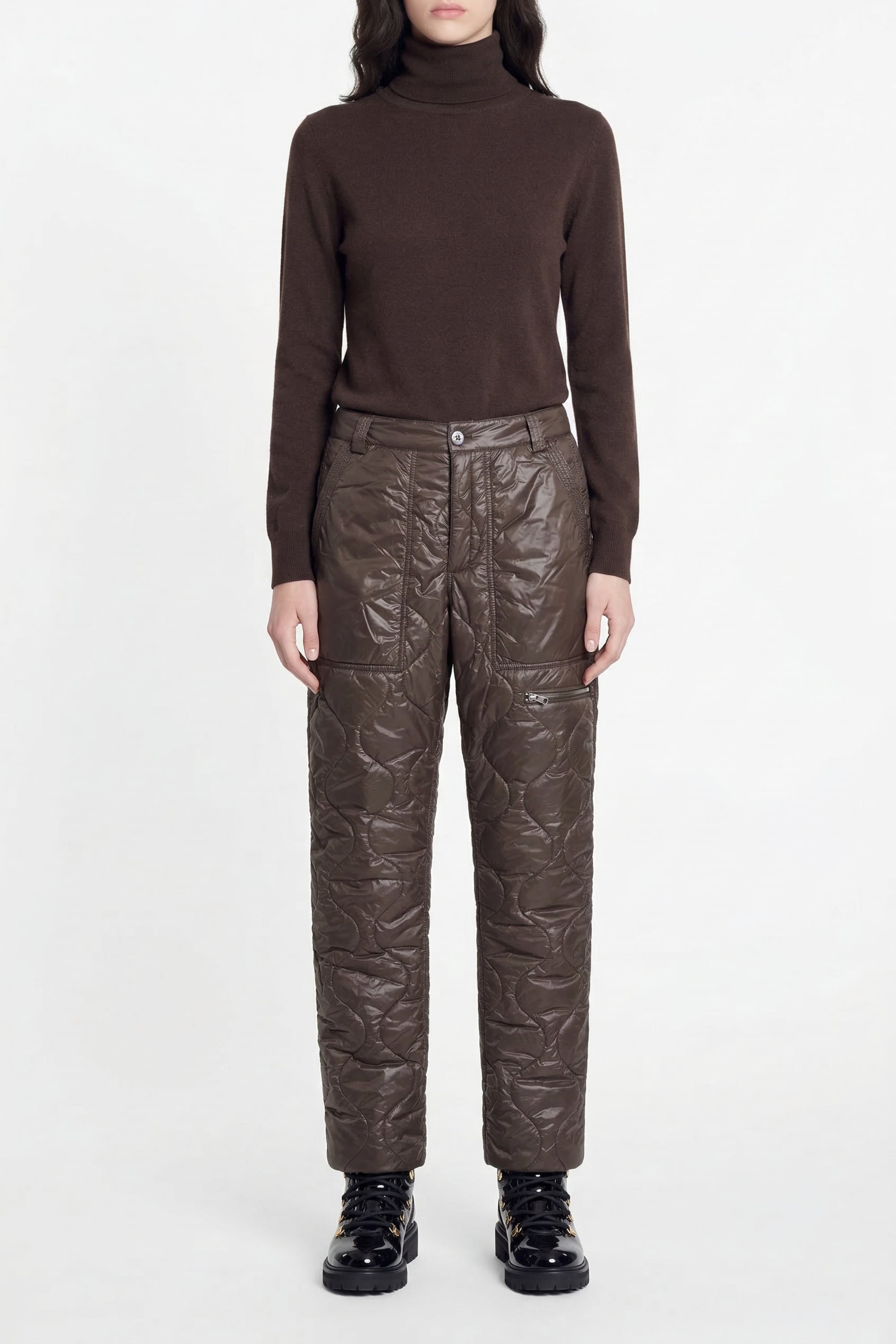 Otto quilted trousers - Brown