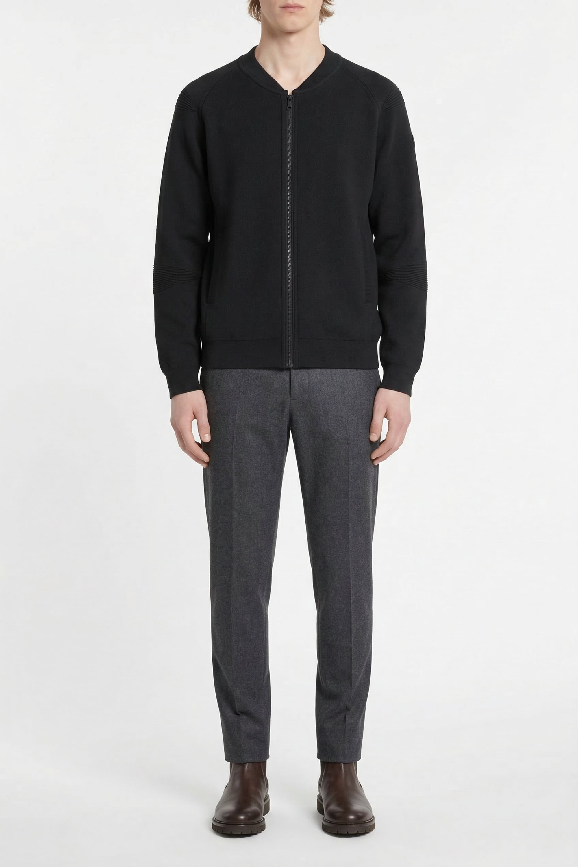 Cardigan zippé Rupert - Noir