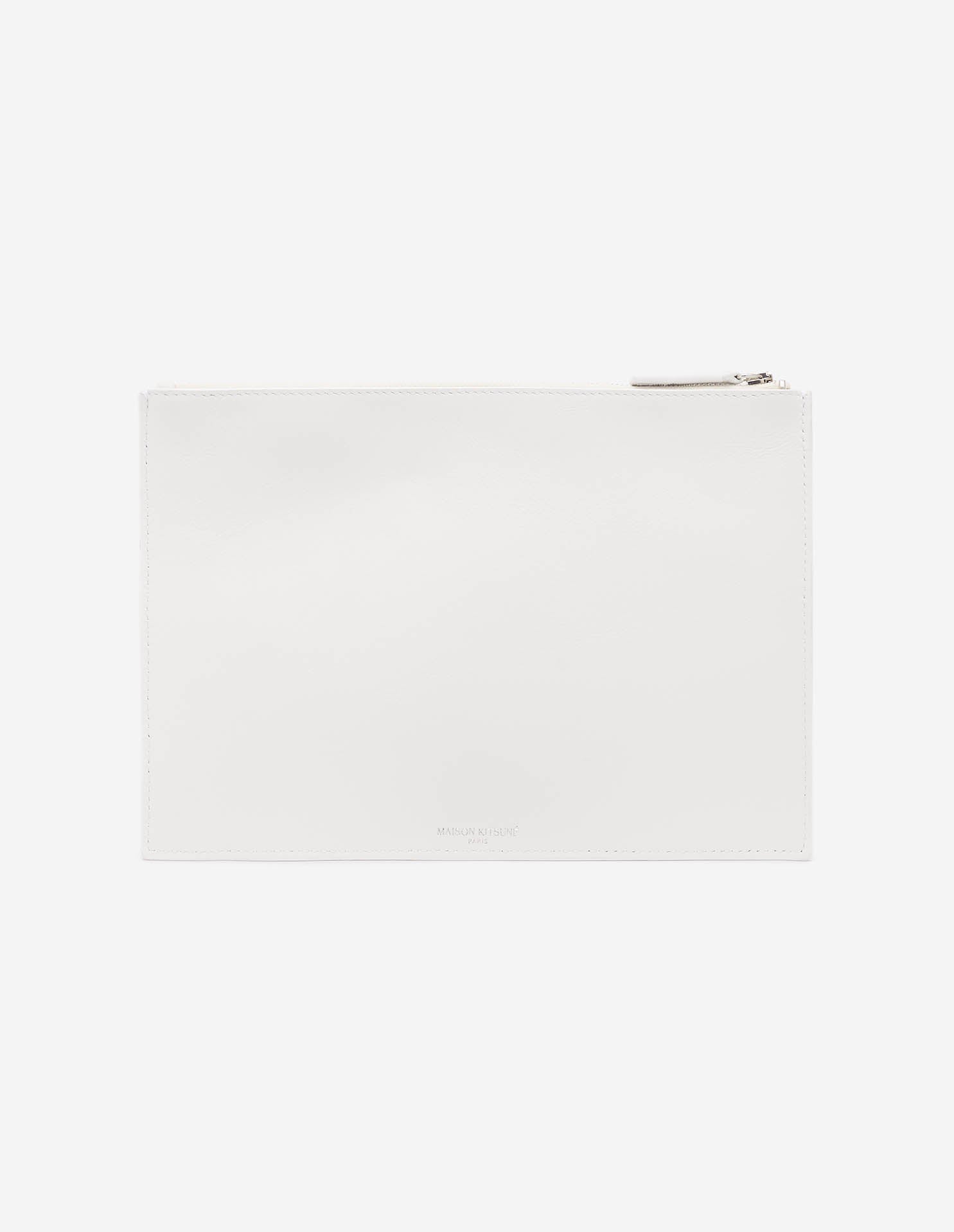 Maison Kitsuné x Mont Fuji leather clutch bag - Deep Red