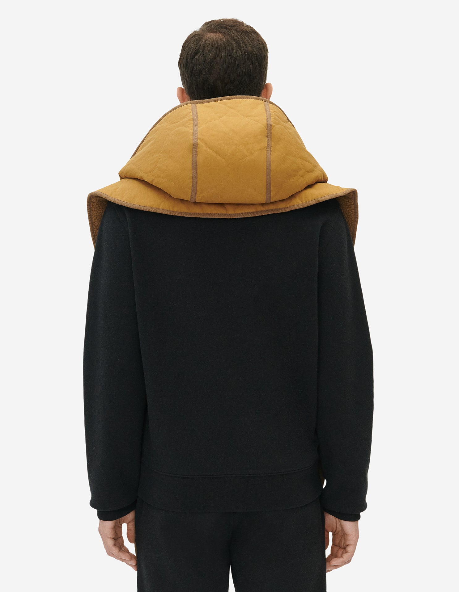 Plastron à capuche reversible avec étiquette - Camel