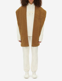 Plastron à capuche reversible avec étiquette - Camel