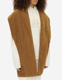 Plastron à capuche reversible avec étiquette - Camel