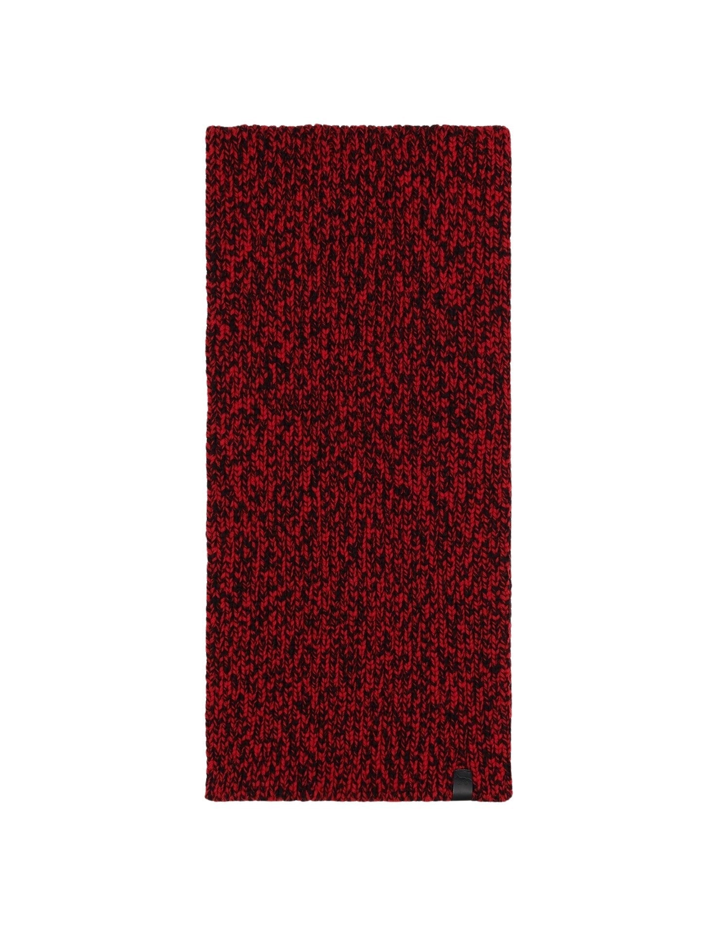 Écharpe avec étiquette en laine - Black Red Check